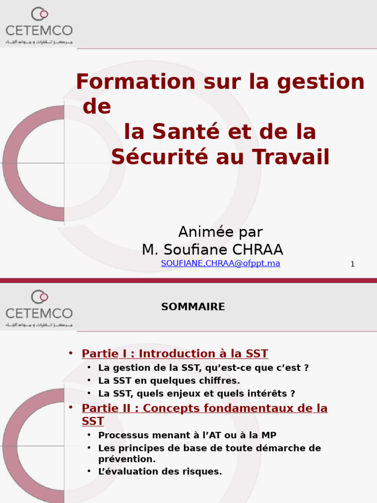 Formation en Gestion de la SST | PDF | Risque | Sécurité