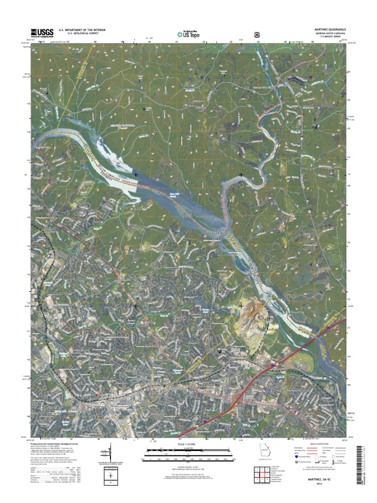 Martinez Quadrangle Map - GA-SC 7.5' Series | PDF