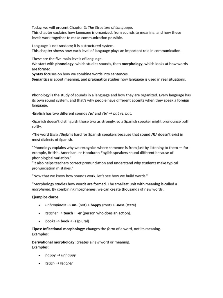 Understanding Language Structure: Phonology, Morphology, Syntax | PDF ...