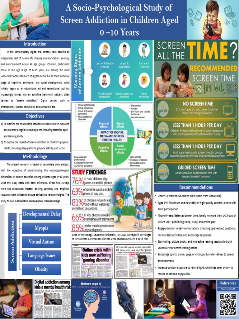 Screen Addiction in Children Aged 0-10 | PDF | Behavioural Sciences ...