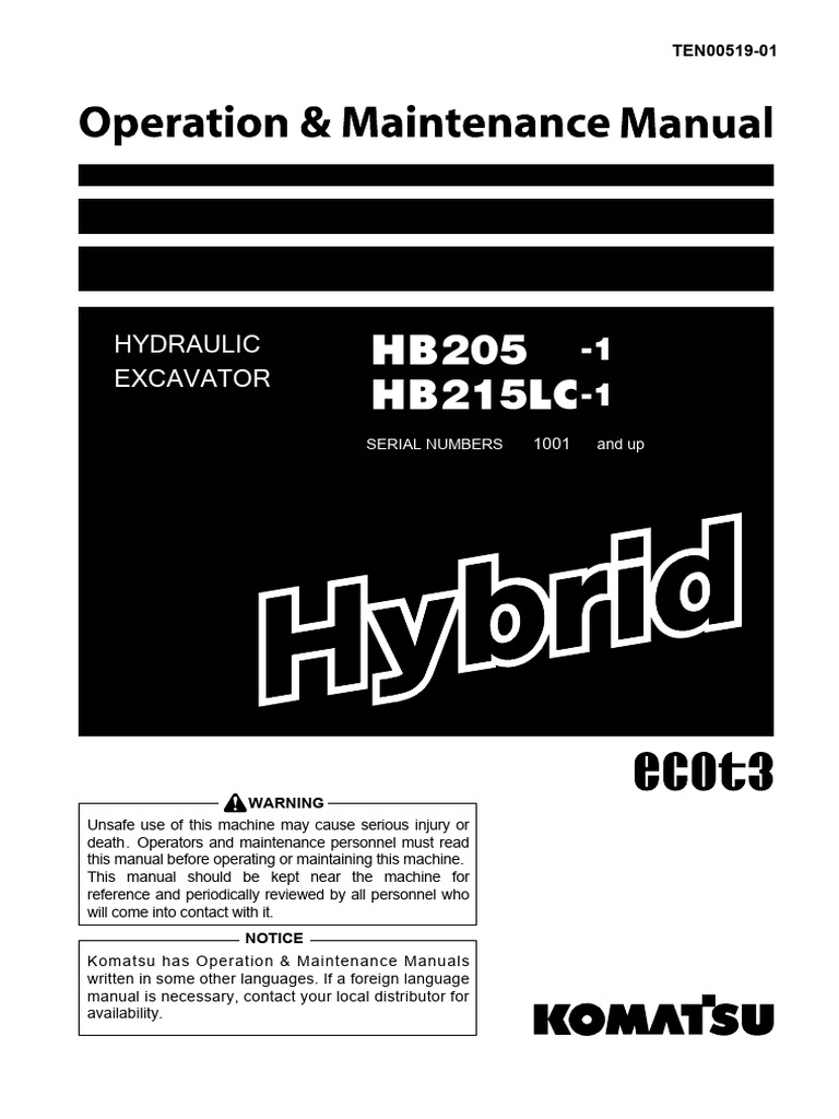 Hb205 O&mm (Complete) - Ten00519-01 | PDF | Safety | Engines