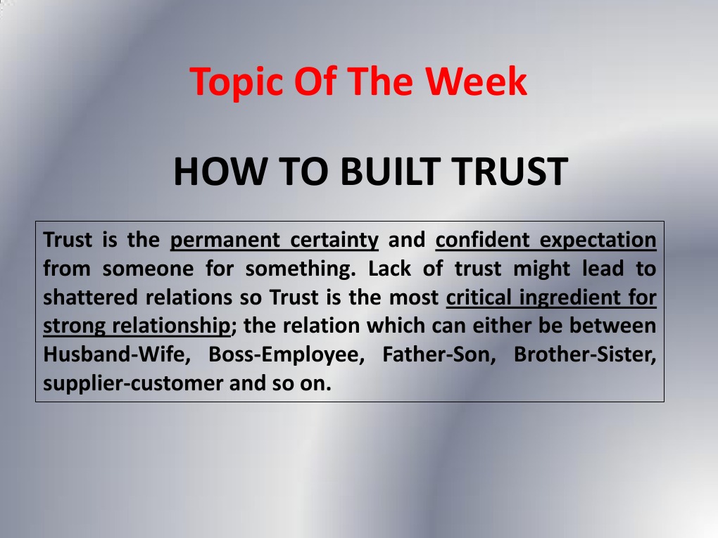 Building Trust in Relationships | PDF | Self-Improvement