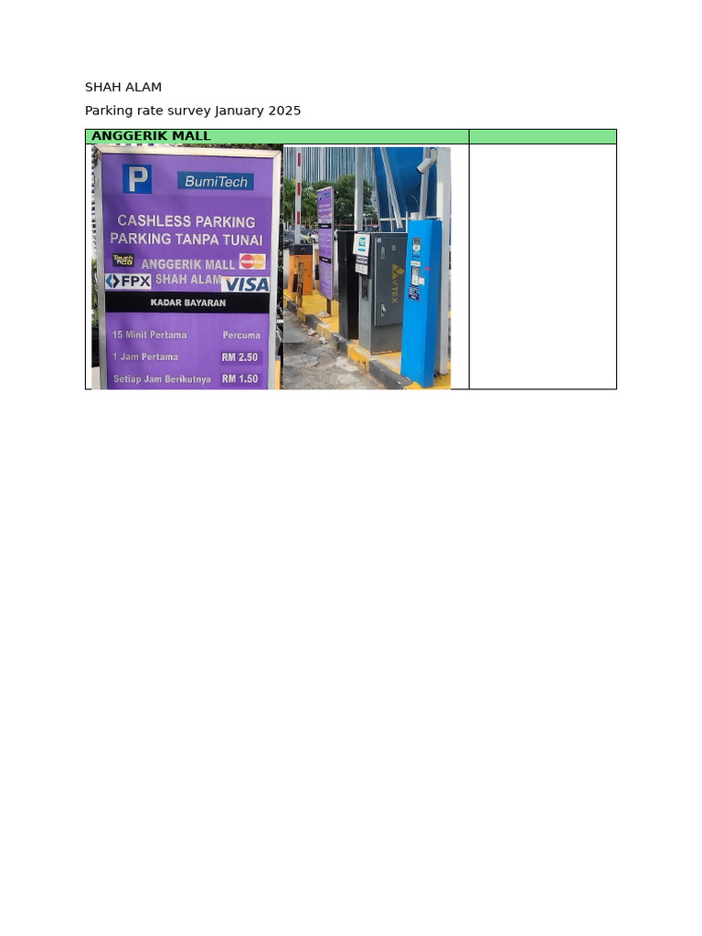 Parking Rate Survey 4 2025 | PDF