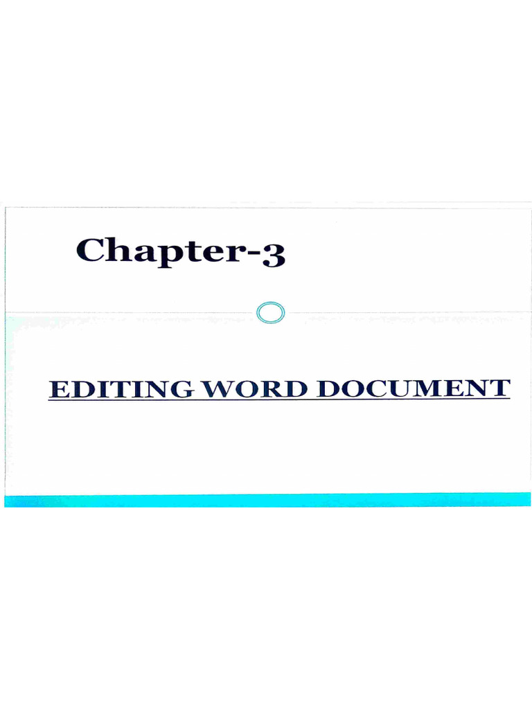 Word Chapter 3 | PDF