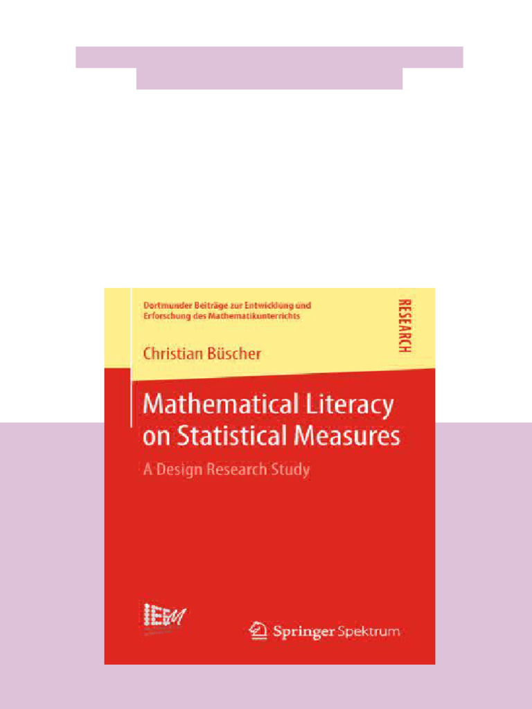 Mathematical Literacy On Statistical Measures Christian Büscher PDF ...