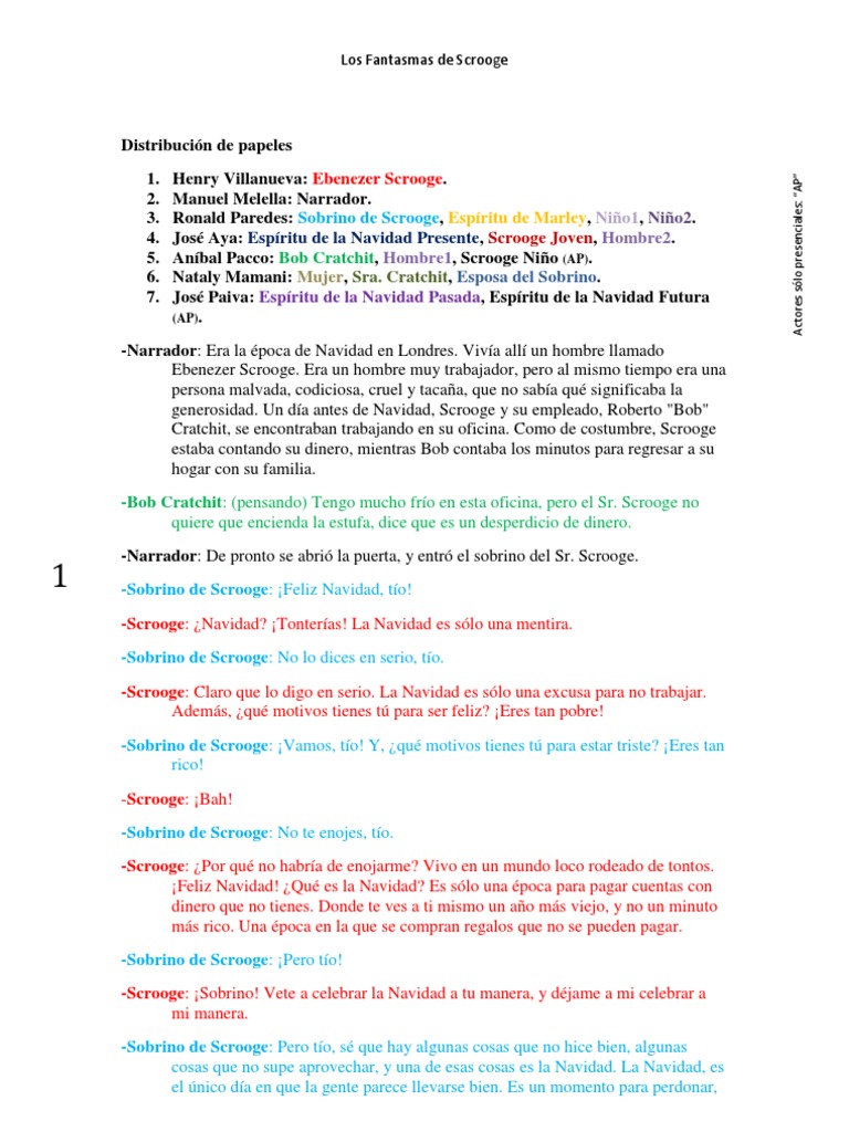 Guión de Teatro | PDF | Un villancico | Navidad, image size:768x1024