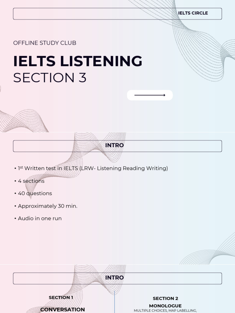 Ielts Listening Section 3 - Ielts Circle | PDF
