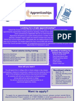 Apprentice Advert - Trades 2012 Cohort
