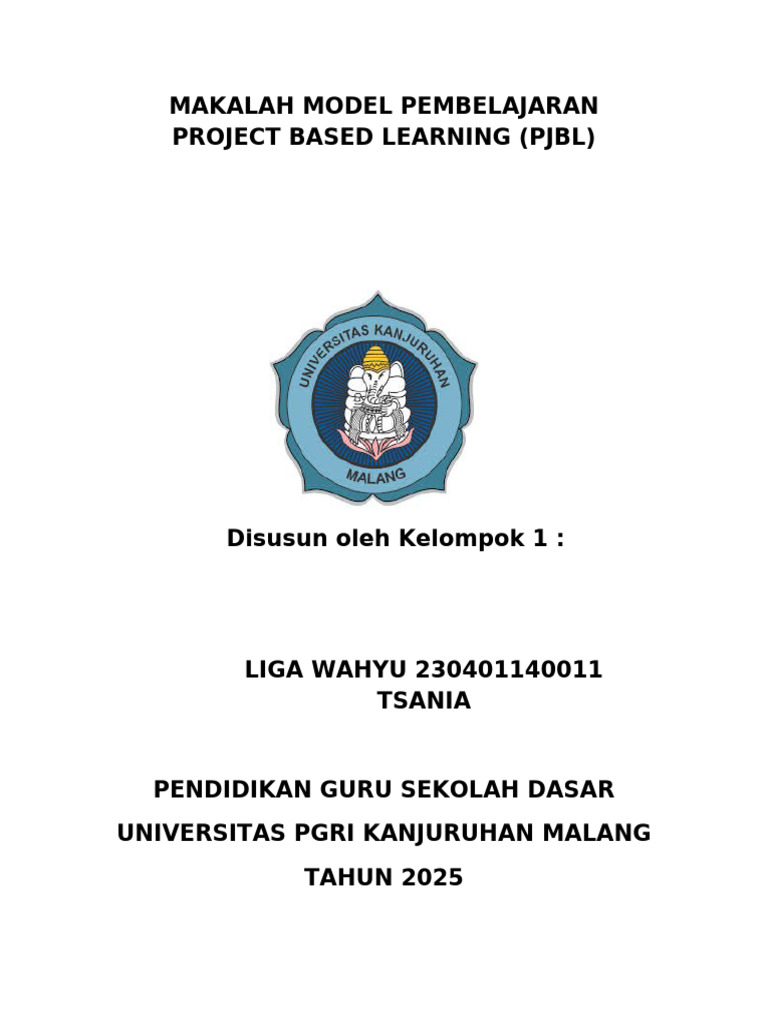 Model Pembelajaran Project Based Learning | PDF