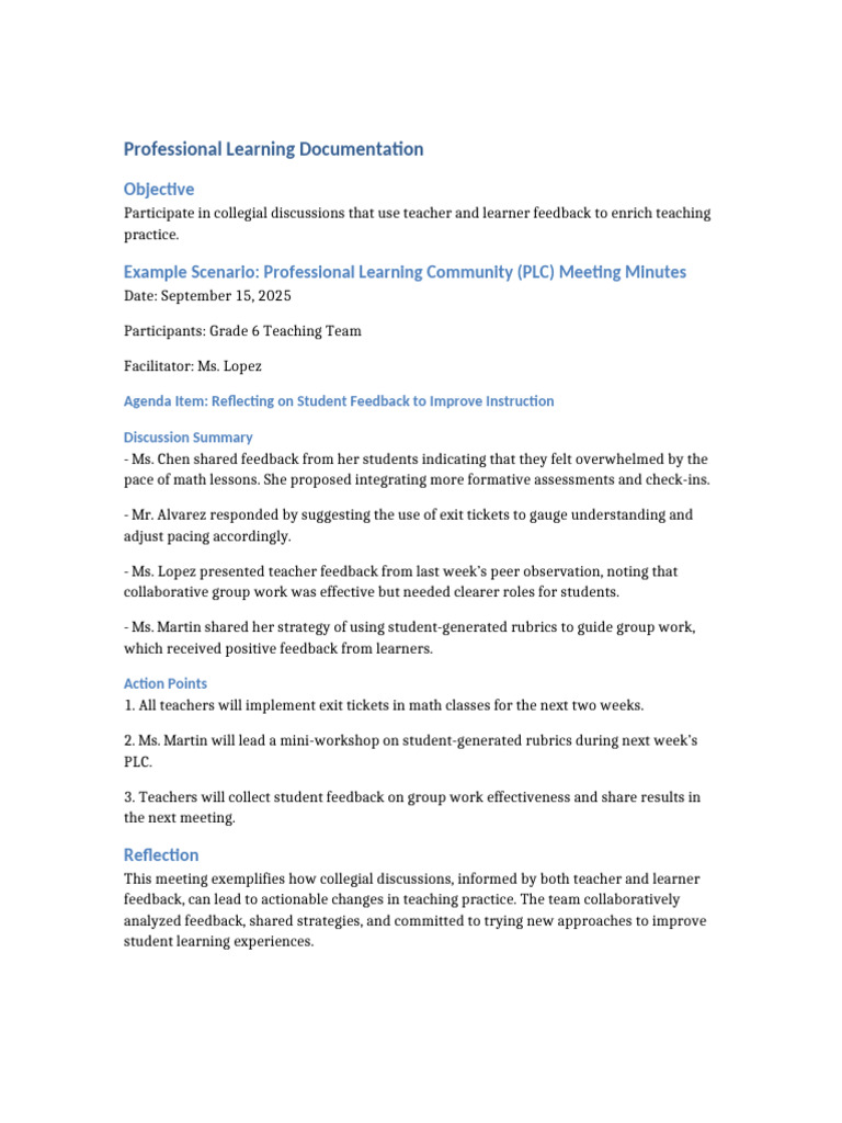 Enhancing Teaching Through Feedback | PDF