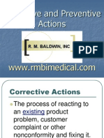 Corrective and Preventive Actions