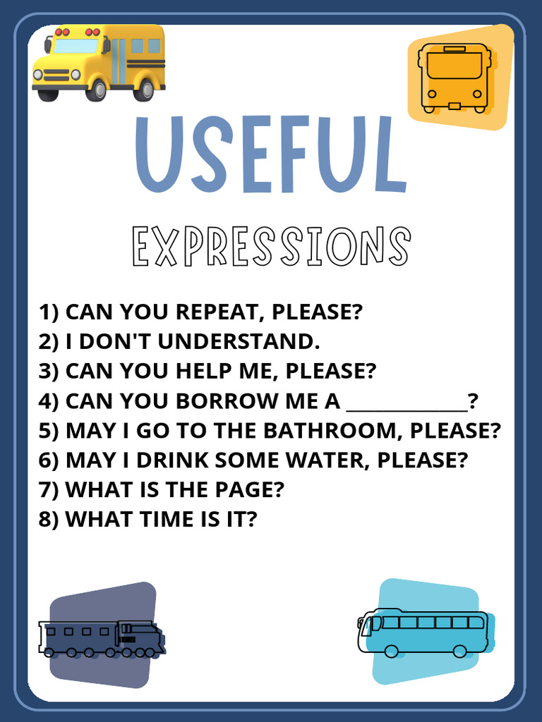 Essential Classroom Expressions | PDF