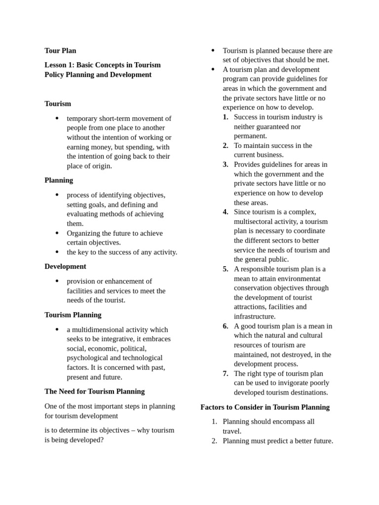 Essential Guide to Tourism Planning | PDF | Tourism | Infrastructure