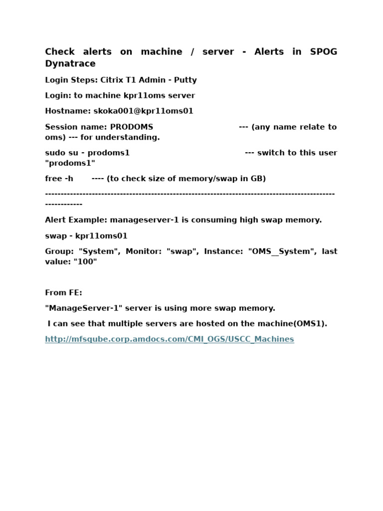 Check Server Logs - DT Metrics | PDF