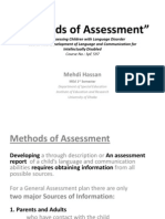 (Mehdi) Methods of Assessment