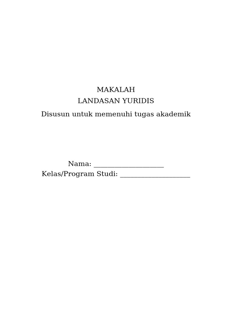 Landasan Yuridis dalam Hukum Indonesia | PDF