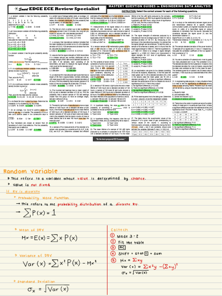 Engineering Data Analysis Mastery Guide | PDF | P Value | Normal ...