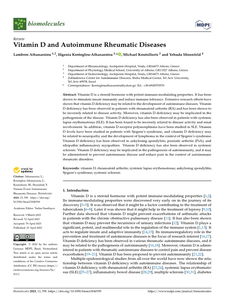Vitamin D's Role in Autoimmune Diseases | PDF | Immune System | Macrophage