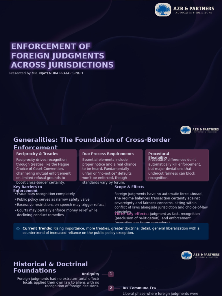 Enforcement of Foreign Judgments | PDF | Jurisdiction | International Law