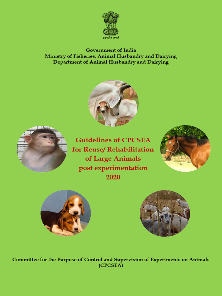 CPCSEA Guidelines for Large Animal Rehabilitation | PDF | Animal ...