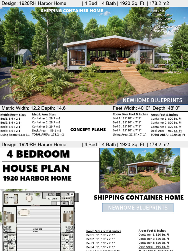 Room Dimensions for Shipping Container Home | PDF | Room | Foot (Unit)