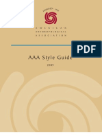 Aaa Style Guide