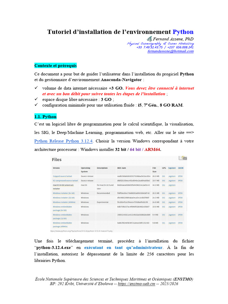 Installation de Python et Anaconda Guide | PDF | Python (Langage de ...