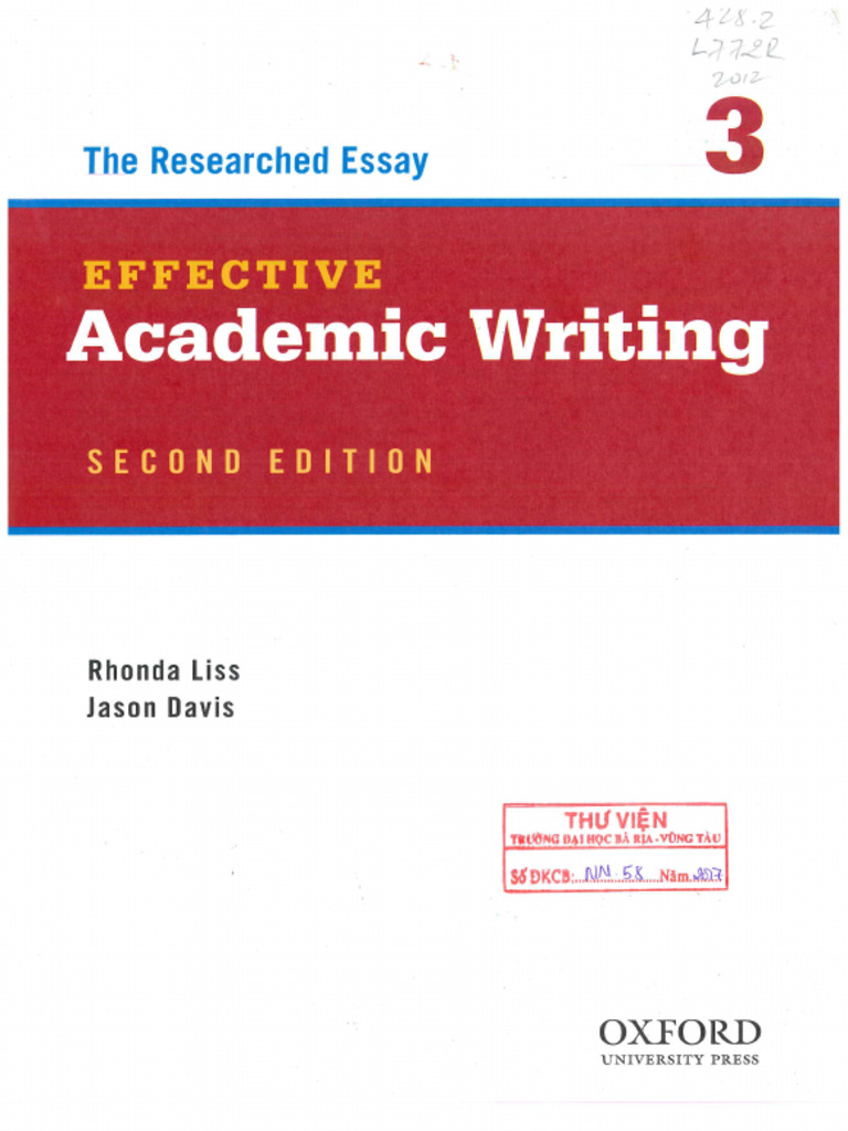 Effective Academic Writing 3 | PDF