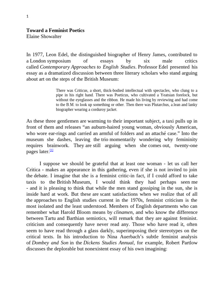 Feminist Criticism in Literary Studies | PDF | Feminism | Gender Studies