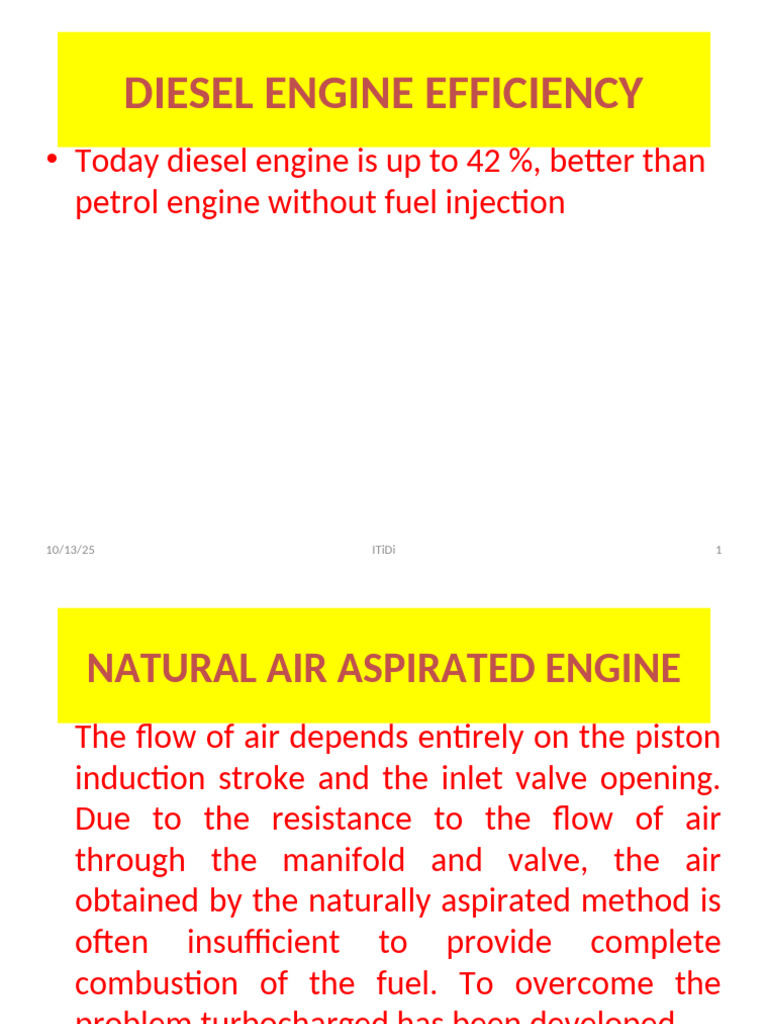 Diesel vs Turbocharged Engine Efficiency | PDF