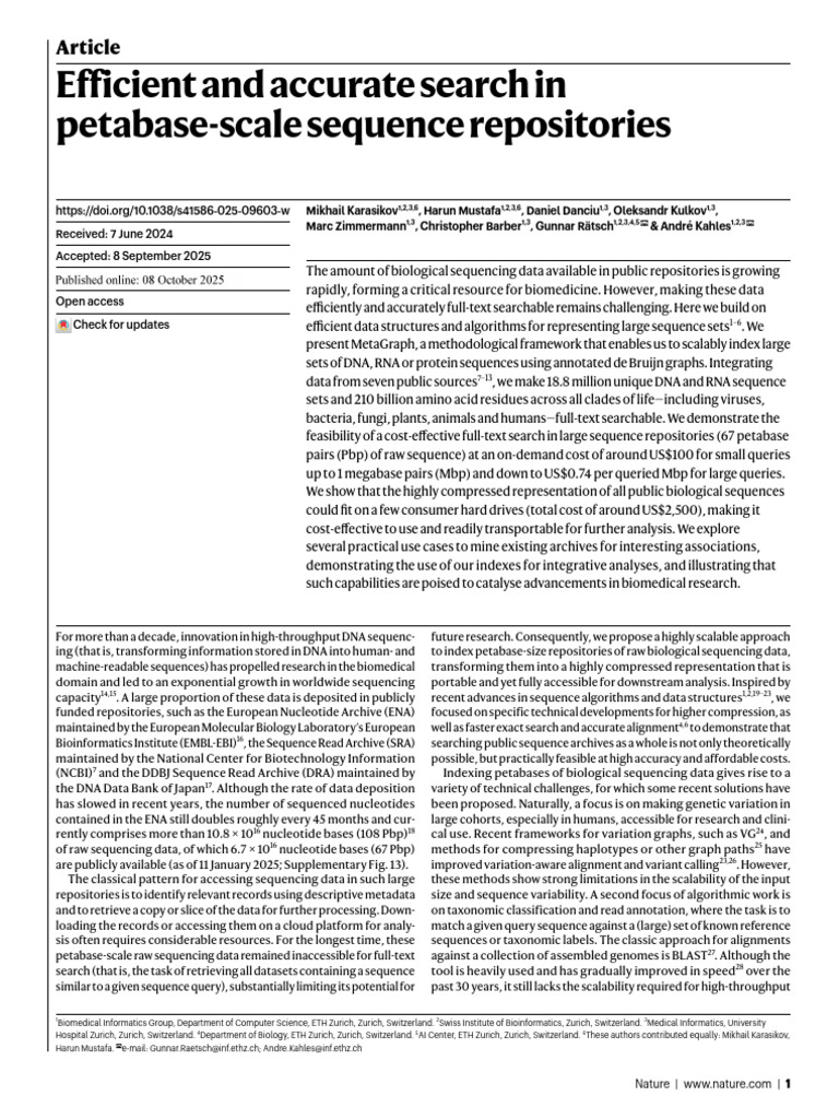 Efficient and Accurate Search in Petabase-Scale Sequence Repositories ...