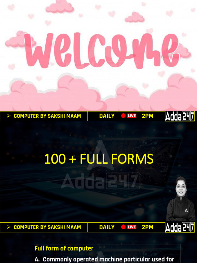100+ Computer Related Full Forms by Sakshi Mam - 12945 | PDF | Random ...