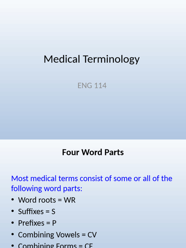 Understanding Medical Terminology Basics | PDF | Pharmacy | Medicine