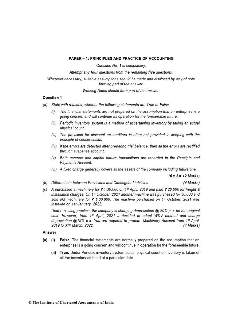 Accounting Principles and Practices Exam Guide | PDF | Expense | Debits ...