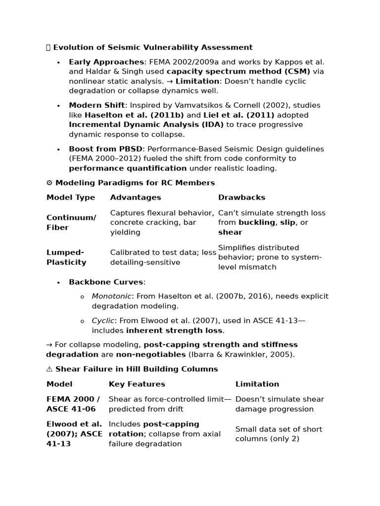Seismic Vulnerability Assessment Evolution | PDF | Strength Of ...
