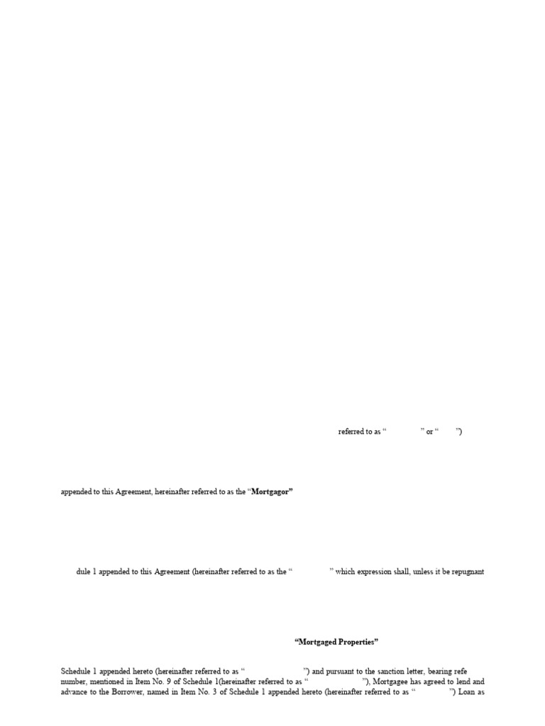 Mortgage Indenture Agreement in Haryana | PDF | Mortgage Law | Loans