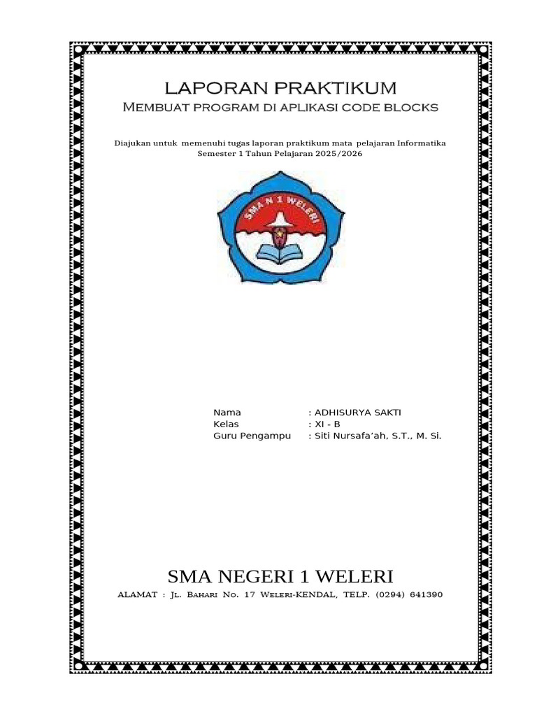 Laporan Praktikum Pemrograman C | PDF