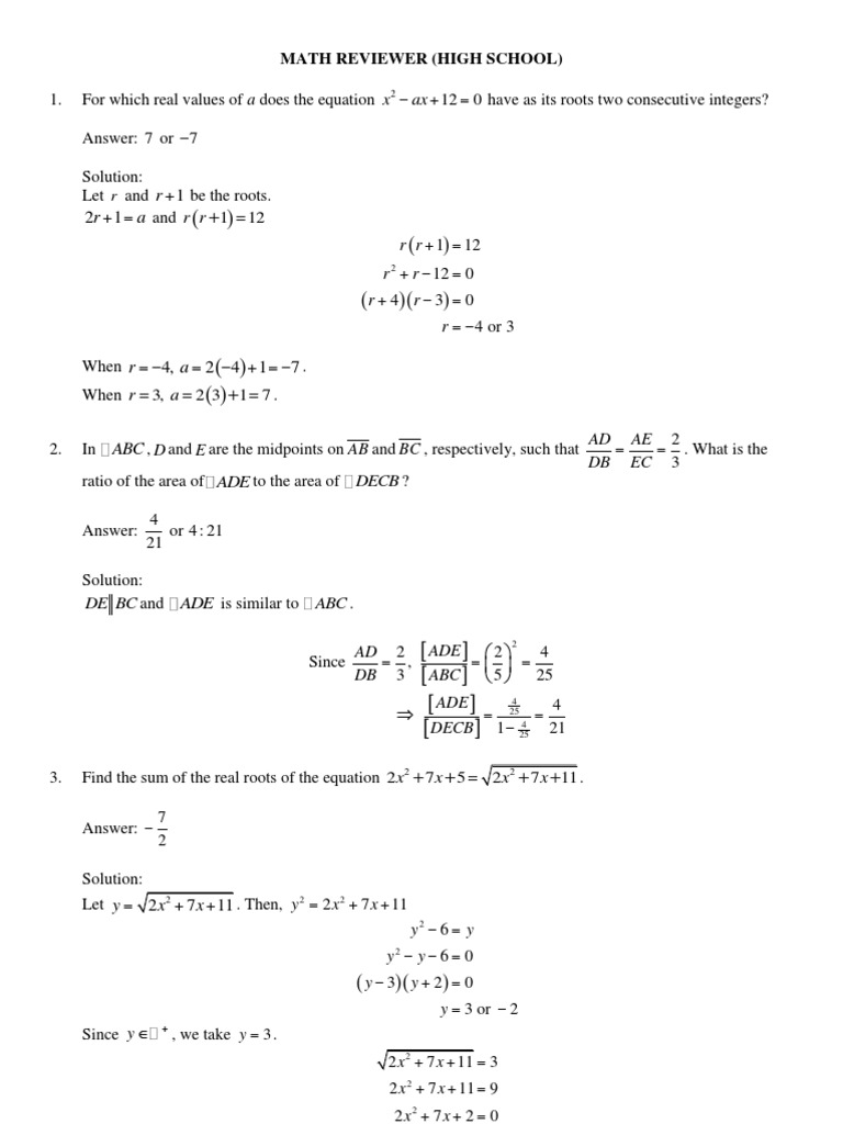 Math Reviewer 1 | PDF