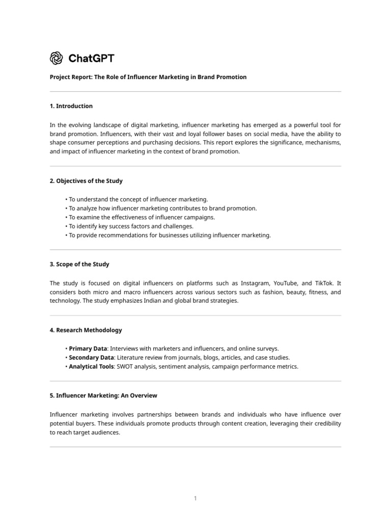 Influencer Marketing Brand Promotion | PDF | Brand | Marketing