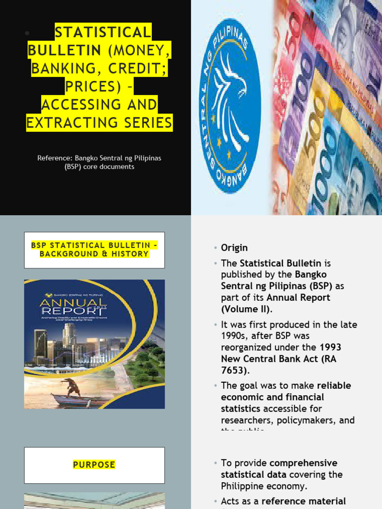 BSP Statistical Bulletin Overview | PDF | Money Supply | Inflation