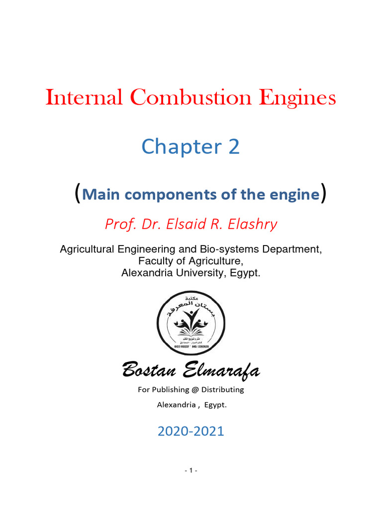 Internal Combustion Engine Components | PDF | Piston | Engines