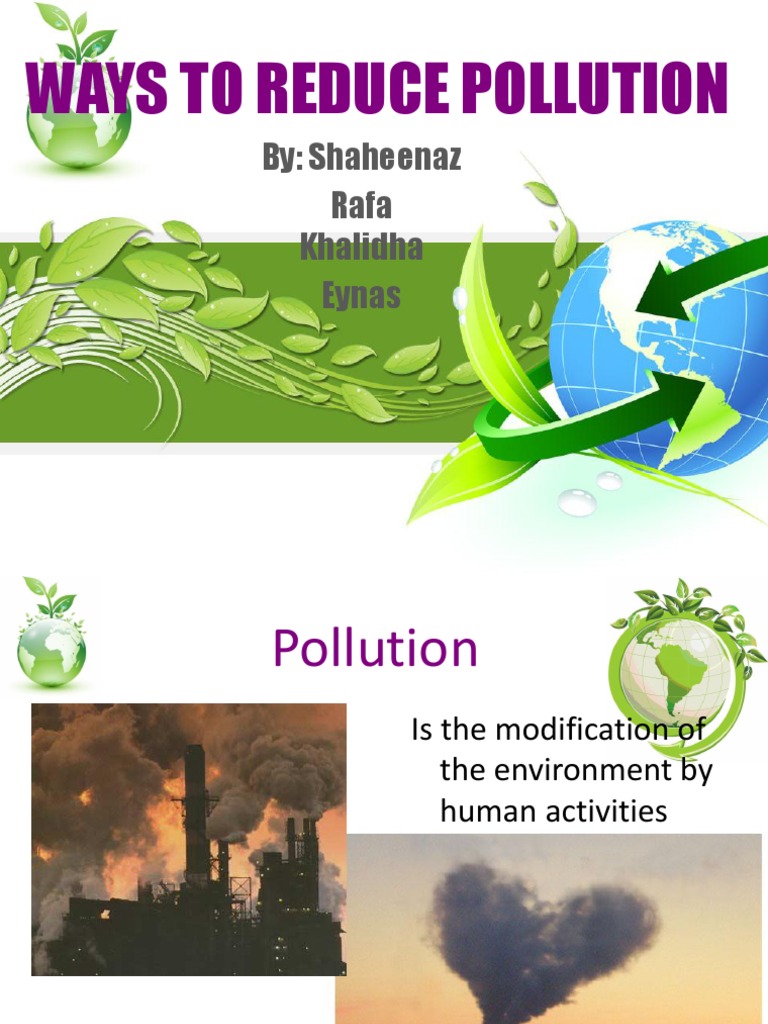 Effective Strategies to Reduce Pollution | PDF | Technology ...