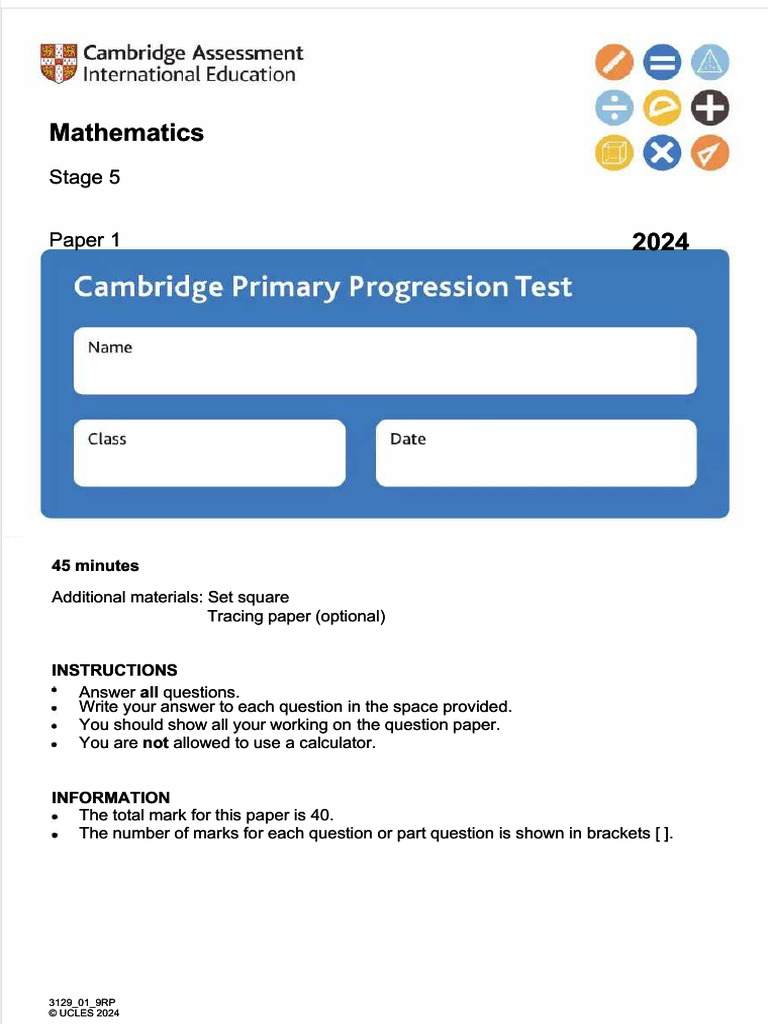 Stage 5 Ccp Math 2024 | PDF | Mathematics