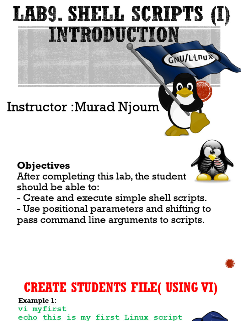Linux Shell Scripting Lab Guide | PDF | Filename | Computer File