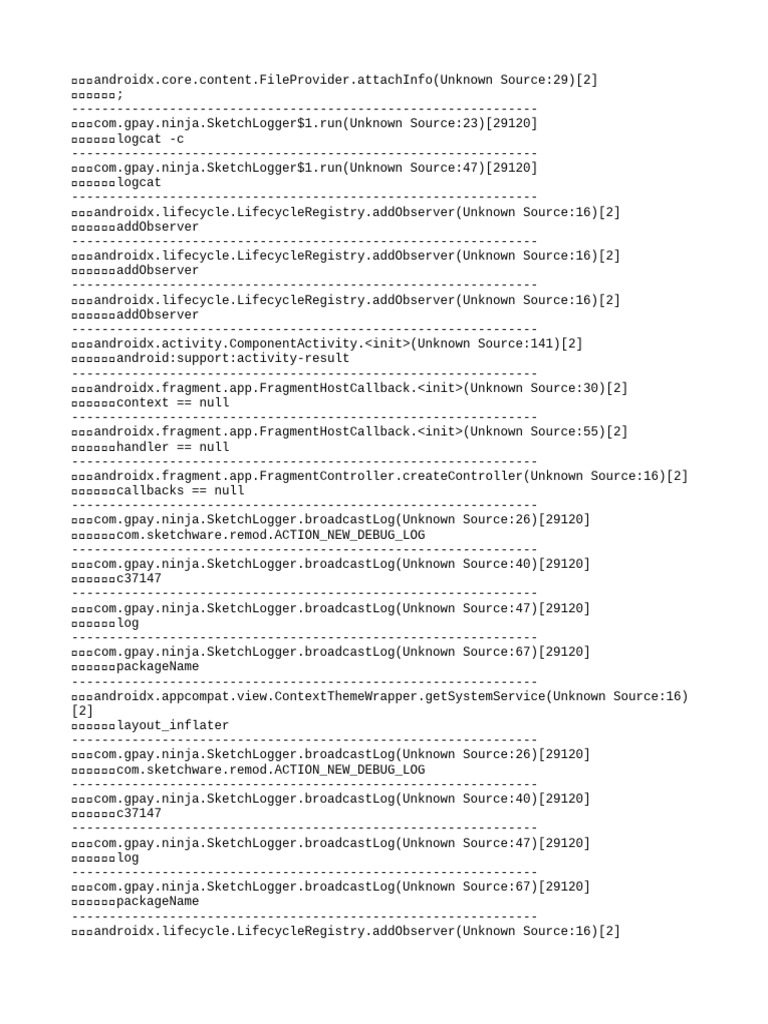 Android Debug Log Analysis | PDF