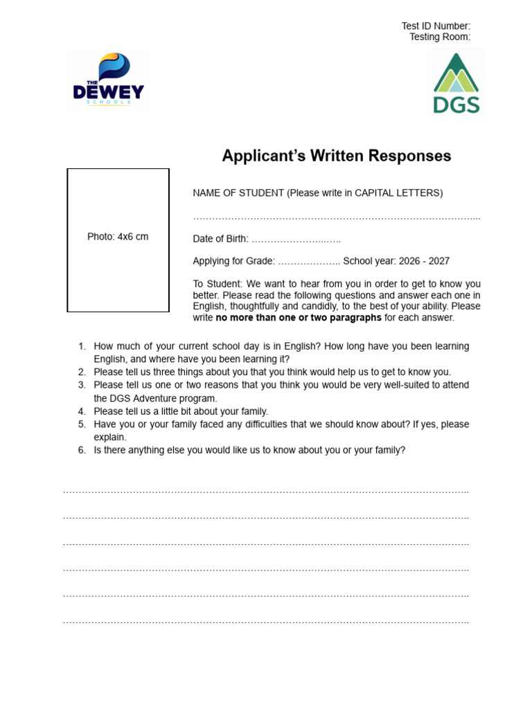 DGS Adventure Program Application Form | PDF | Chess Theory | Chess ...