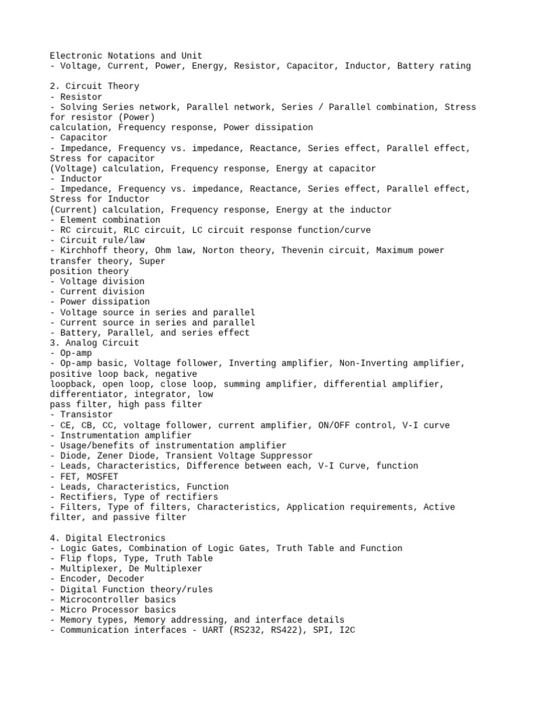 Electronic Notations and Unit | PDF