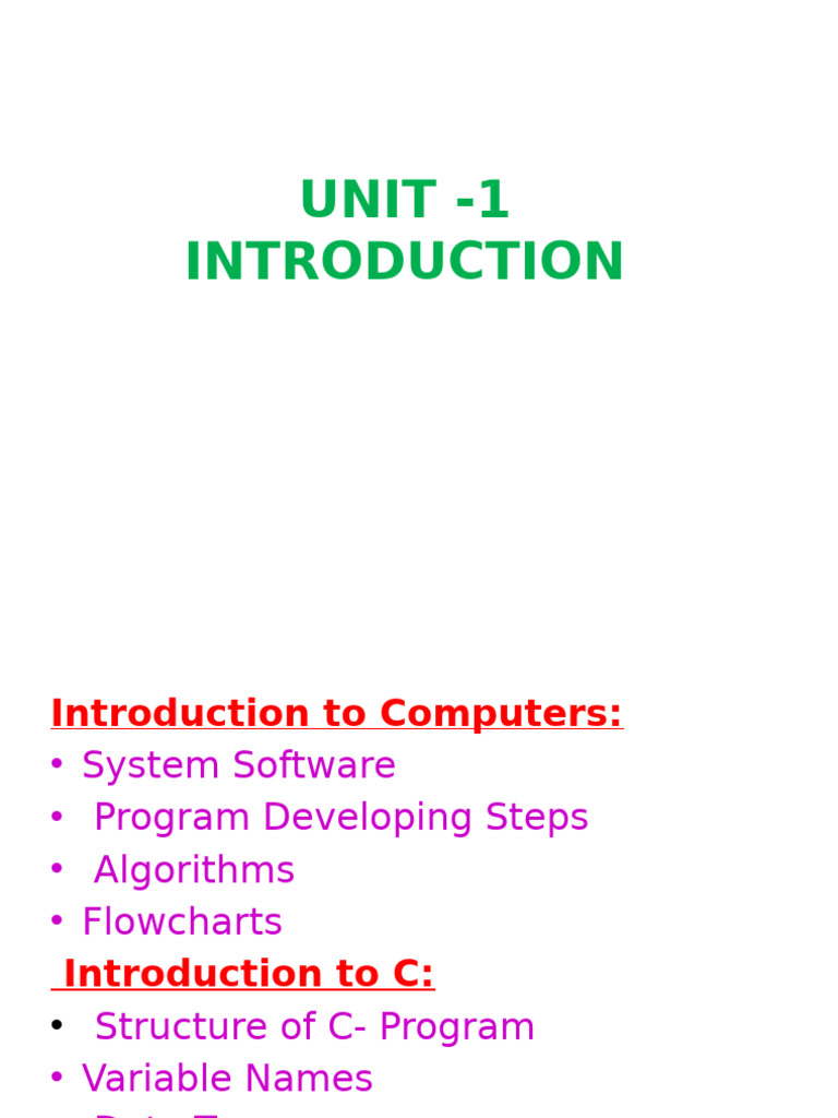 Introduction to Computers and C Programming | PDF | Computer Program ...