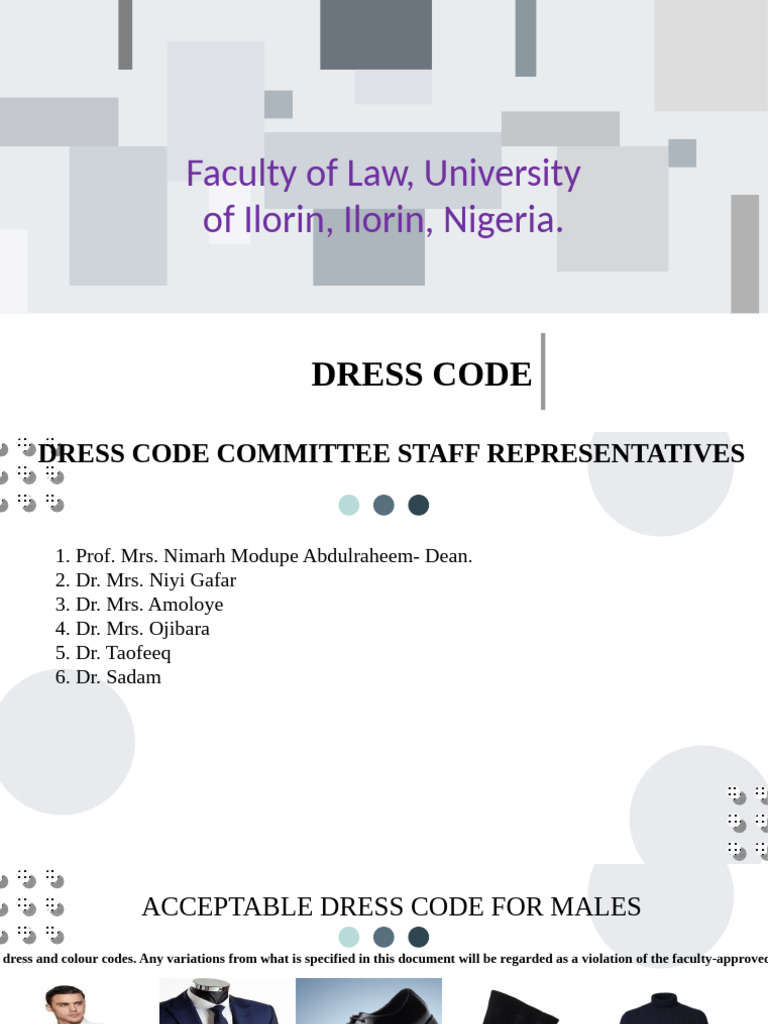 Aksu Law Faculty Dress Code Guidelines | PDF | Dress | Sock