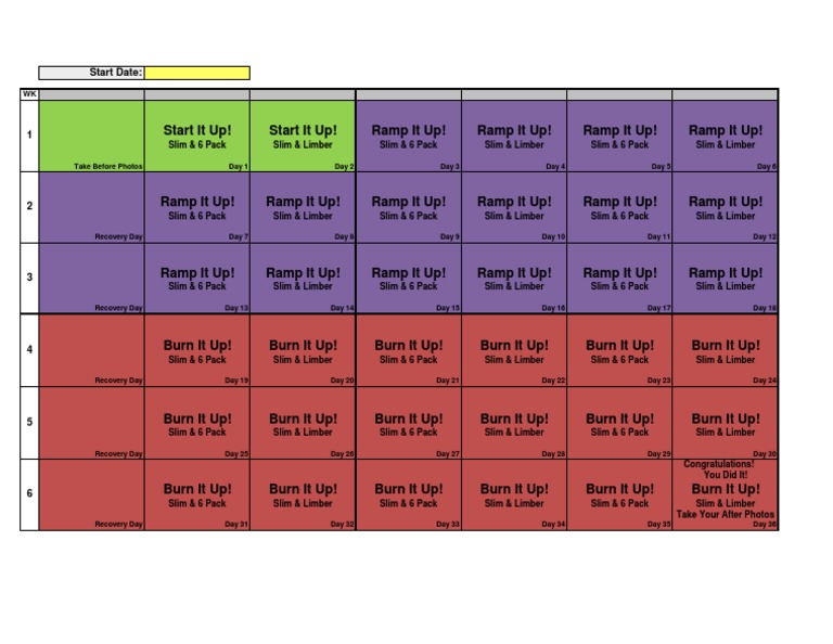 Slim in 6 Calendar